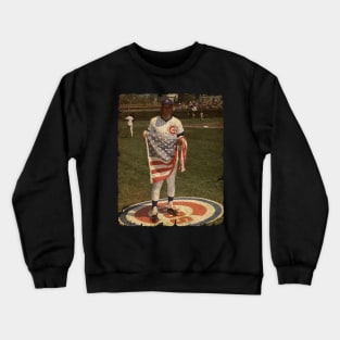 Rick Monday in Chicago Cubs Crewneck Sweatshirt